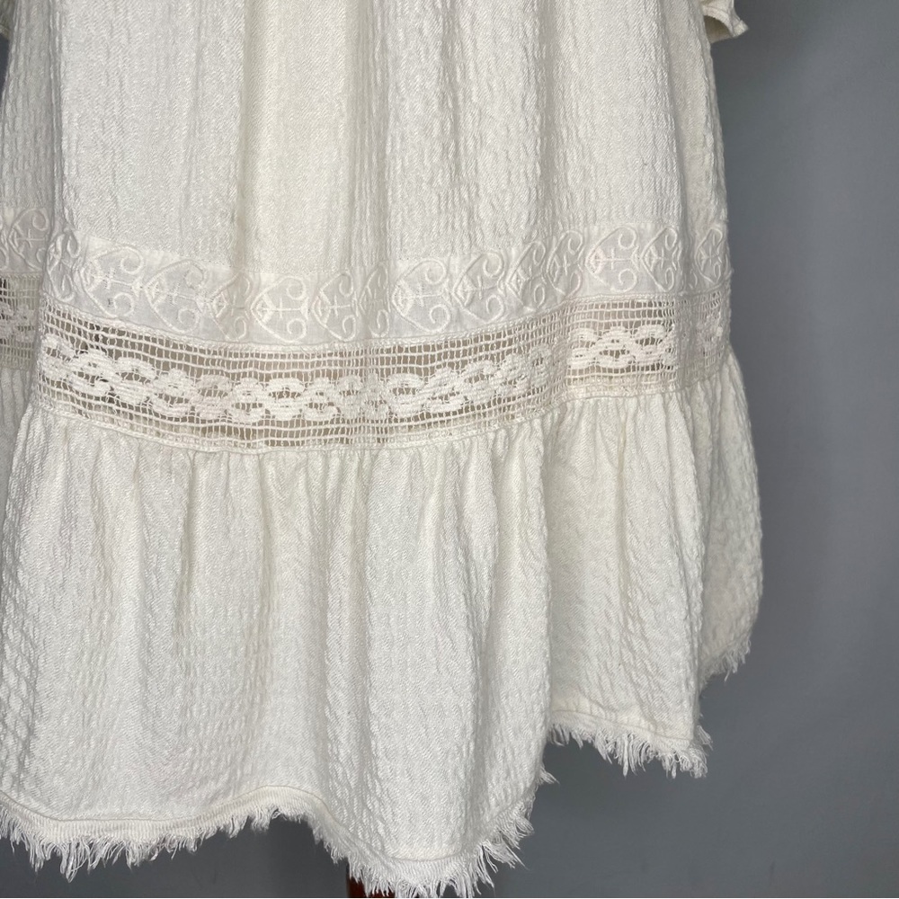 SOLD Free People Made For You Tunic Cream Ivory Size XS Lace Inlay Mini Dress - Picture 11 of 14